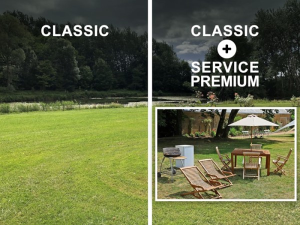 Pitch Classic + Water nearby + Electricity 10A (optional) 1/6 Ppl. - Castel Camping Château de Chanteloup