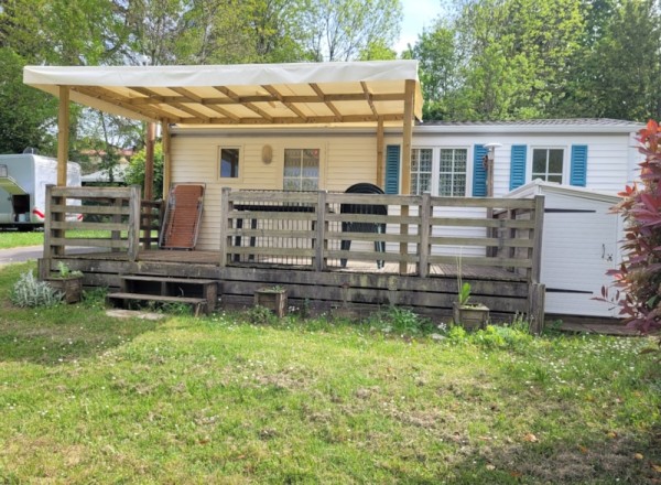 Comfort Mobile home superior 4p with terrace, 2 bedrooms. 1/4 Ppl. - Camping le Grand Cerf