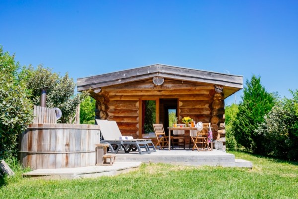 Wooden cabin  - Trappeur with spa 2/4 Ppl. - Domaine EcÔtelia